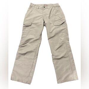 5.11 Tactical Series Mens Size 32x30 Ripstop Fast Tac Uniform Cargo Pants Beige